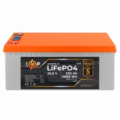 Акумулятор LP LiFePO4 LCD 24V (25,6V) - 230 Ah (5888Wh) (BMS 80A/40A) пластик
