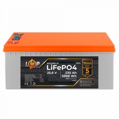 Акумулятор LP LiFePO4 для ДБЖ LCD 24V (25,6V) - 230 Ah (5888Wh) (BMS 150A/75A) пластик