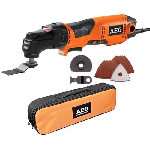 Інструмент багатофункцій. OMNI300 AEG з набором (10 шліфлистів, 2 полотна, 1 шліфувальна підошва)