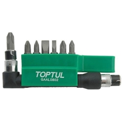 Набір бітів 1/4 "Гобр. Транс. 8 вид. TOPTUL GAAL0802