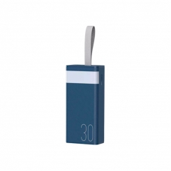 Зовнішній акумулятор Remax Chinen Type-C 20W + 2USB 22.5W 30000mAh LED Синий (RPP-320)