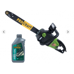 Електропила Procraft K2400 ланцюгова прямий двигун + мастило 1л.