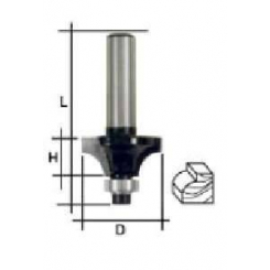 Фреза кромкова з нижнім підшипником, DxHxL=20x8x48мм FIT