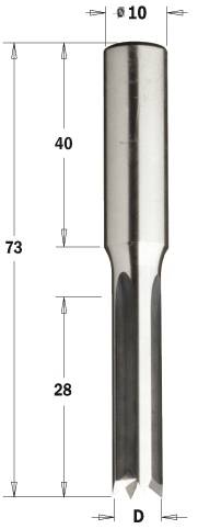 105.160.30 Фреза осциляц. HL D=16 I=28 L=73 S=10x40 Z=4 RH&LH