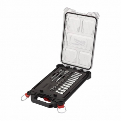 Набір метричних головок с трещоткой 1/4˝в компактном тонком органайзере PACKOUT - 28 ед. (1 шт)