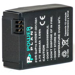 Акумулятор PowerPlant для GoPro Hero 3, AHDBT-201, 301 960mAh