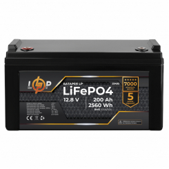 Акумулятор LP LiFePO4 12,8V - 200 Ah (2560Wh) (BMS 100A/50А) пластик