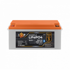 Акумулятор LP LiFePO4 12,8V - 200 Ah (2560Wh) (BMS 200A/100А) пластик Smart BT