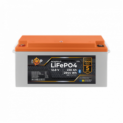 Акумулятор LP LiFePO4 12,8V - 230 Ah (2944Wh) (BMS 100A/100А) пластик Smart BT