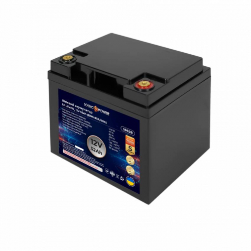 Акумулятор LP LiFePO4 12V - 52 Ah (BMS 80A/40А) пластик