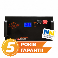 Акумулятор LP LiFePO4 25,6V - 280 Ah (7168Wh) (BMS 200A/100А) LCD метал Smart RM RS485/CAN