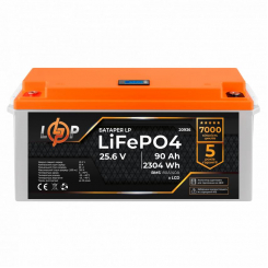 Акумулятор LP LiFePO4 для ДБЖ LCD 24V (25,6V) - 90 Ah (2304Wh) (BMS 80A/40A) пластик