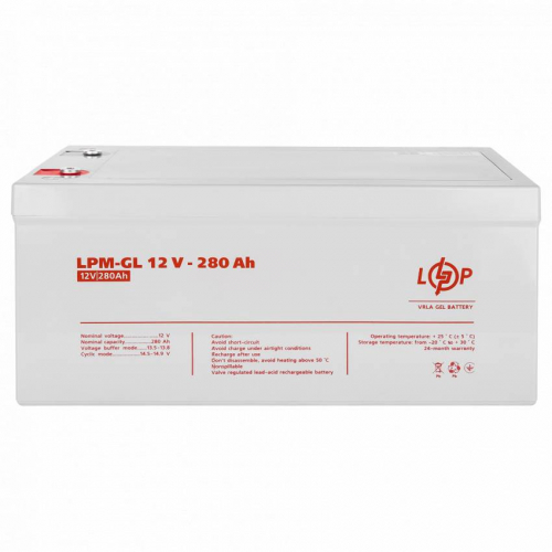 Акумулятор гелевий LPM-GL 12V - 280 Ah