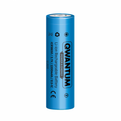 Акумулятор літій-іонний Qwantum Li-ion ICR18650, 2200mAh, 0.5-1С, 1шт/уп