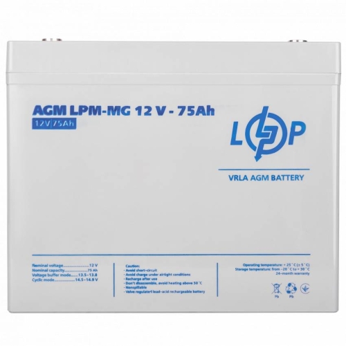 Акумулятор мультигелевий LPM-MG 12V - 75 Ah