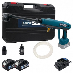 Акумуляторна БЕЗЩІТКОВА мийка високого тиску PROFI-TEC PHPW3020 20V LCD Display,2хPT2040MP, зар,кейс