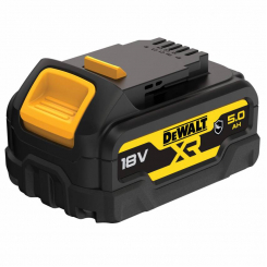 Акумуляторна батарея GFN DeWALT DCB184G, 18 В XR Li-lon GFN блок - Glass Filled Nylon (нейлон армований скловолокном) 5 Аг, вага 0.72 кг. Літій-іонна
