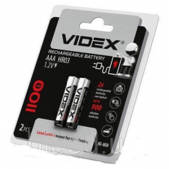 Акум. VIDEX HR03 / AAA R03, блістер 1100 мАг / 2 шт.