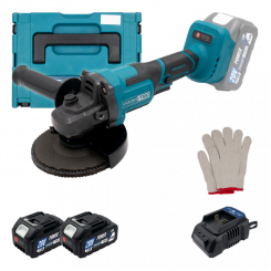 Акумуляторна кутова шліфмашина PROFI-TEC PGA202BL 20V,125мм,2хPT2040MP 4.0Аг,підшибник NSK, зар,кейс