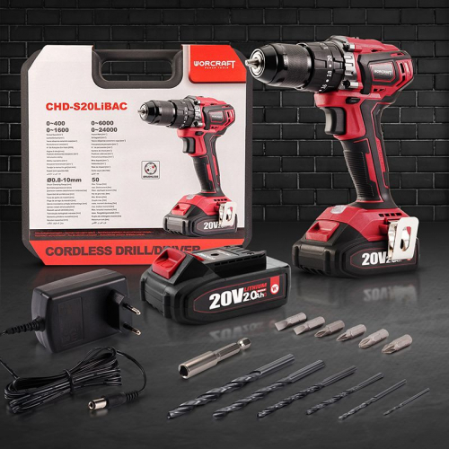 Акумуляторний безщітковий шуруповерт WORCRAFT CHD-S20LiBAC