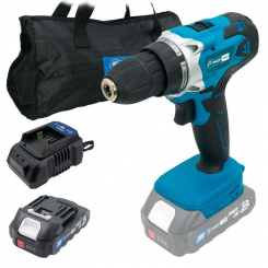 Акумуляторний шуруповерт PROFI-TEC PCD2820V 20V, 28Нм (1хPT2020MP 2.0Аг, зарядний BC20V, сумка)