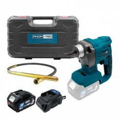 Акумуляторний вібратор для бетону PROFI-TEC DVR1500BL (1хPT2040MP, зарядний BC20V, кейс)