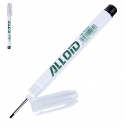 Alloid. Маркер будівельний з довгим носиком, чорний