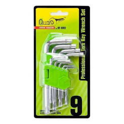 Alloid. Набір вигнутих ключів TORX. 9 пр. T10 - T50. (НТ-0912)
