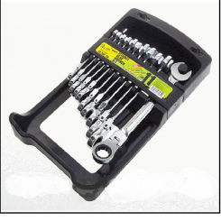 Alloid. Набір ключів комбо. трещот.з карданом 11 пр., 8,9,10,11,12,13,14,15,16,17,19 мм (НК-2081-11К)