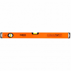 Алюмінієвий спиртовий рівень, 2 колби, подрібнена нижня поверхня, 60 см