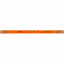 Алюмінієвий спиртовий рівень, 3 колби, подрібнена нижня поверхня, 100 см