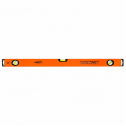 Алюмінієвий спиртовий рівень, 3 колби, подрібнена нижня поверхня, 80 см