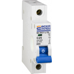 Автоматичний вимикач УкрЕМ ВА-2017/С 1р 25А АСКО