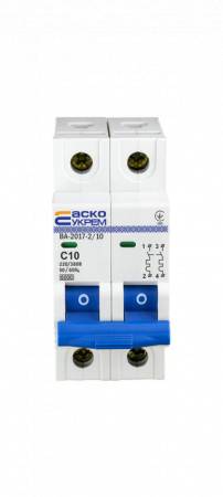 Автоматичний вимикач УкрЕМ ВА-2017/С 2р 10А АСКО