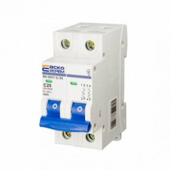 Автоматичний вимикач УкрЕМ ВА-2017/С 2р 25А АСКО
