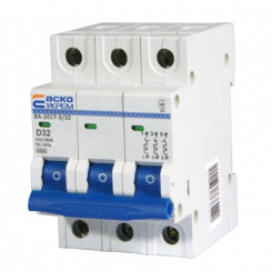 Автоматичний вимикач УкрЕМ ВА-2017/С 3р 32А АСКО