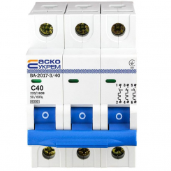 Автоматичний вимикач УкрЕМ ВА-2017/С 3р 40А АСКО