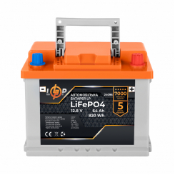 Автомобільний літієвий акумулятор LP LiFePO4 12V - 64 Ah (+ праворуч)
