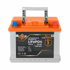 Автомобільний літієвий акумулятор LP LiFePO4 (+ праворуч) 12V - 50 Ah