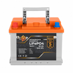 Автомобільний літієвий акумулятор LP LiFePO4 (+ зліва) 12V - 50 Ah