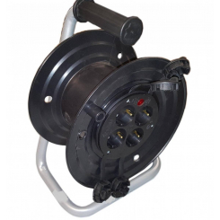 BM8-2104-0000 Котушка переносна, 25м (3х2,5 ПВС) з розетками 4 шт із запобіжником 16А, IP44