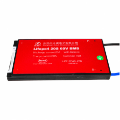 BMS плата LiFePO4 60V 20S Dis 20A Ch 10A