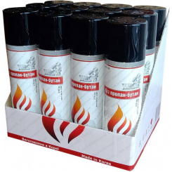 Балон газовий 1-разовий VIROK для запальничок 150g/270ml. (5 перехідників на кришці) [12 шт/уп]