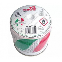 Балон газовий 190г 44V154 "VIROK", BUTAN, ТИП 200, 190 Г, 360 МЛ (ІТАЛІЯ)