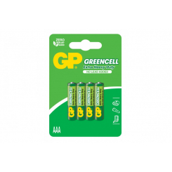Батарейка GP GREENCELL 1.5V сольова  24G-U4,R03 блістер