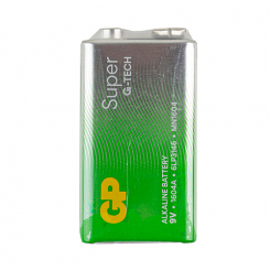Батарейка GP SUPER ALKALINE 9V 1604AEB-5S1 лужна, 6LF22