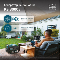 Бензиновий генератор «Könner & Söhnen» KS 3000E