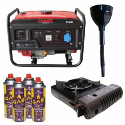 Бензиновий генератор MAST GROUP Т3500 + газова плитка Orcamp CK-505 + 4 газових картриджа 400 мл