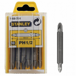 Біта двостороння з шестигранним хвостовиком 1/4 під шліци Ph1 та Ph2 довжиною 60 мм STANLEY 1-68-784