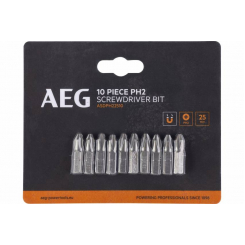 Біти ASDPH22510 AEG, РН2, 25мм, 10шт.
